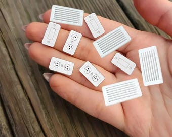 Dollhouse Electrical Outlets or Switches or Heat Registers  Add the Finishing Touch 1/16 Scale