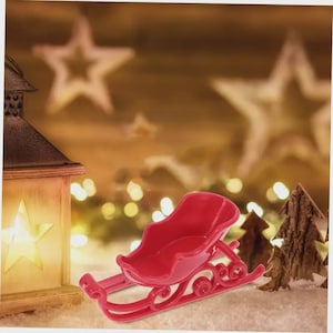 Dollhouse Santa Sleigh 1/12 Scale Red