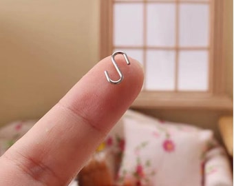 Dollhouse Mini S Hook Hangars Great for Hanging Kitchen Utensils Clothes 2 Sizes