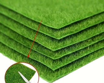 Dollhouse Artificial Grass Nice Texture 6&quot;x6&quot; Square