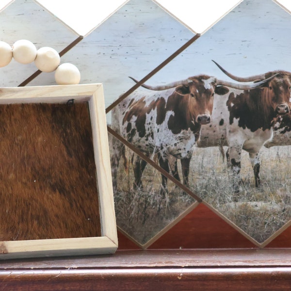 Cowhide Wedding Branding Frame Etsy