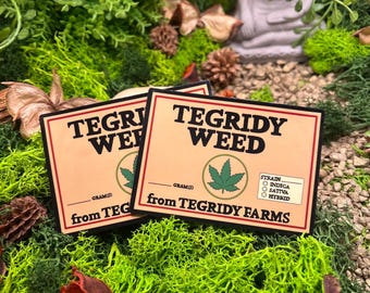 Tegridy Cartoon Label