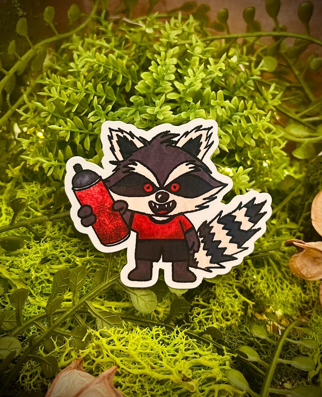 Graffiti Raccoon Laminated Vinyl Sticker | Street Art | Stickers for ...
