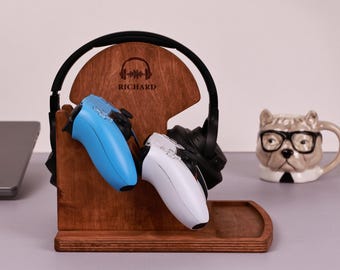 Kopfhörerständer anpassen, Gamer Geschenk für Freund, Kopfhörerständer, Kopfhörerständer benutzerdefinierte, Mann Geschenk DJ Geschenk Game Anhänger, Kopfhörerhalter