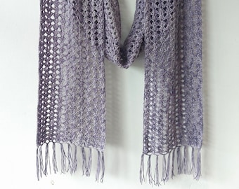 Crochet Lace Shell Stitch Scarf - Pattern PDF