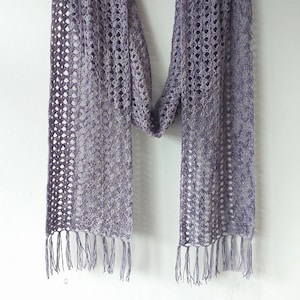 Crochet Lace Shell Stitch Scarf - Pattern PDF