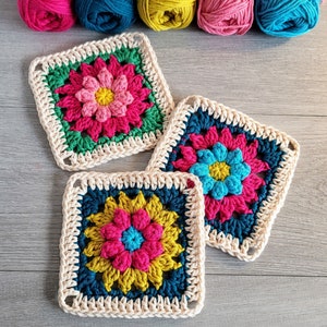 Crochet Flower Granny Square - Easy Crochet Pattern pdf