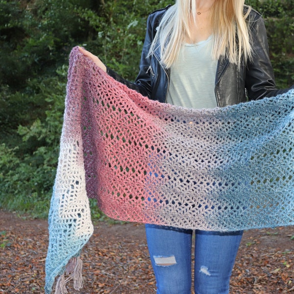 Crochet Wrap Shawl Blanket Scarf Pattern pdf