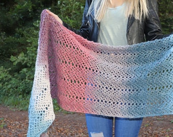 Crochet Wrap Shawl Blanket Scarf Pattern pdf