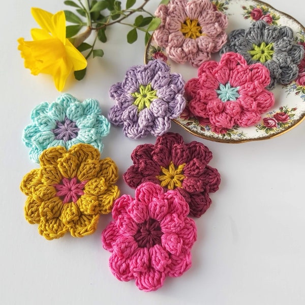 Crochet Bramble Flowers - Easy Crochet Pattern