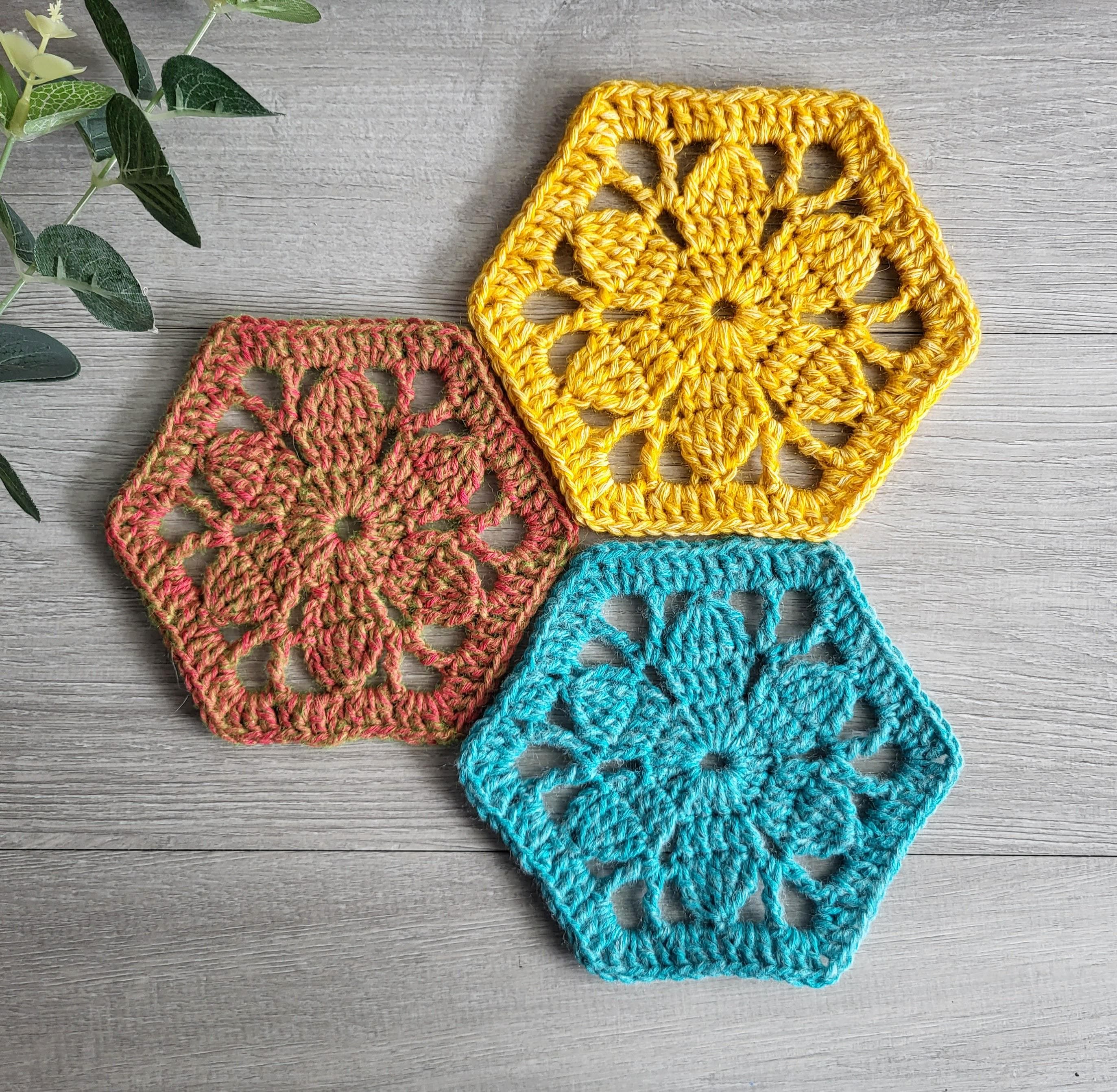 Crochet Lace Flower Hexagon Pattern: Vintage Motif (PDF Pattern) - Etsy