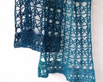 Crochet Lace Scarf Pattern PDF - Easy and Delicate stitch for Crochet Wrap