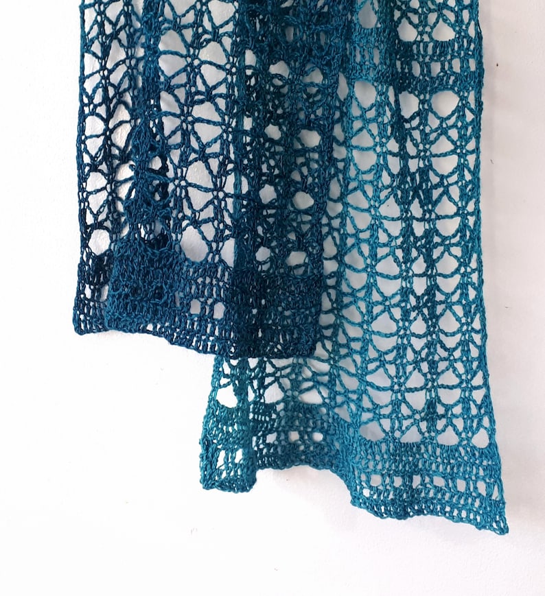 Crochet Lace Scarf Pattern PDF - Easy and Delicate Stitch for Crochet ...