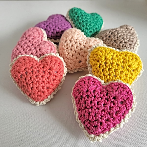 Crochet Hearts PDF - Stuffed Plush Crochet Heart Pattern