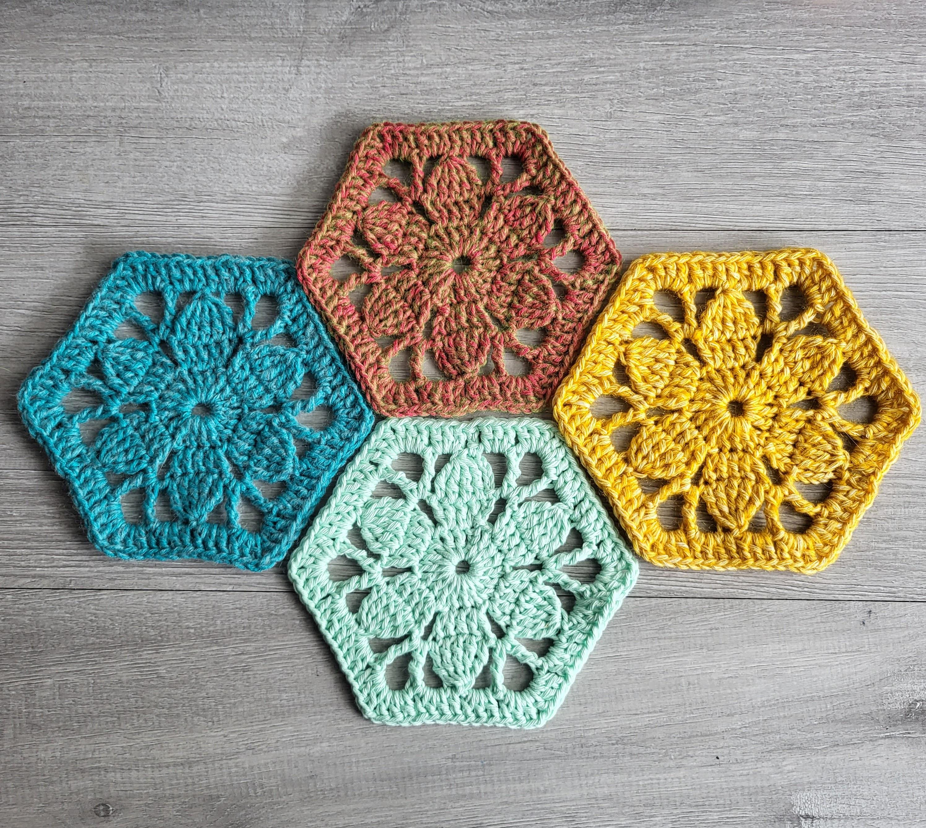 Crochet Lace Flower Hexagon Pattern: Vintage Motif (PDF Pattern) - Etsy