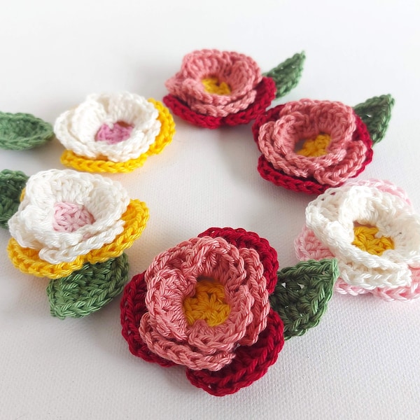 Crochet 3D Peony Flowers - Easy Crochet Embellishments
