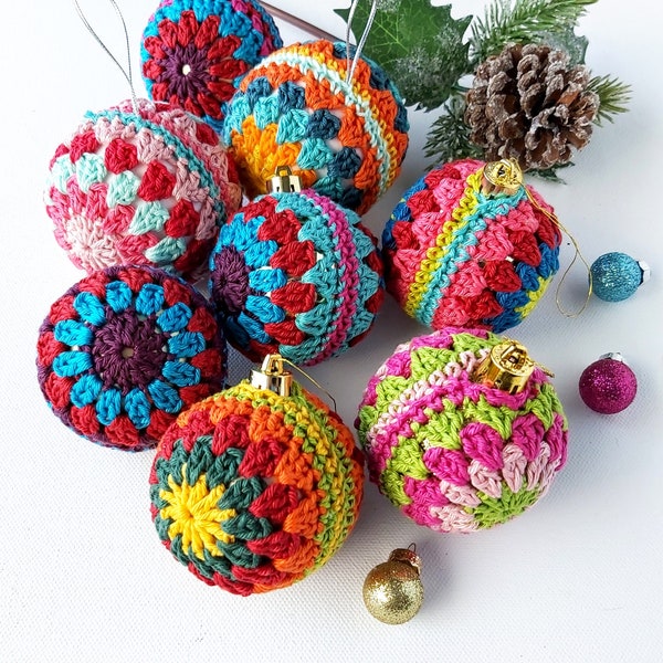 eBook 3 modèles de boules de Noël au crochet - Collection de boules de Noël au crochet PDF