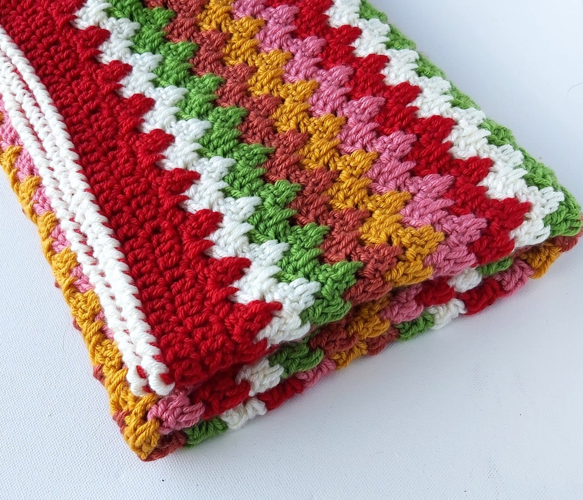 Crochet Blanket Pattern PDF Cot Size Granny Spike Stitch Etsy
