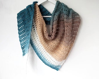 Crochet Cake Yarn Shawl - One Yarn Cake - Asymmetric -  easy pattern PDF