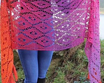 Crochet Shawl Wrap Pattern PDF Scheepjes Whirl Yarn cake