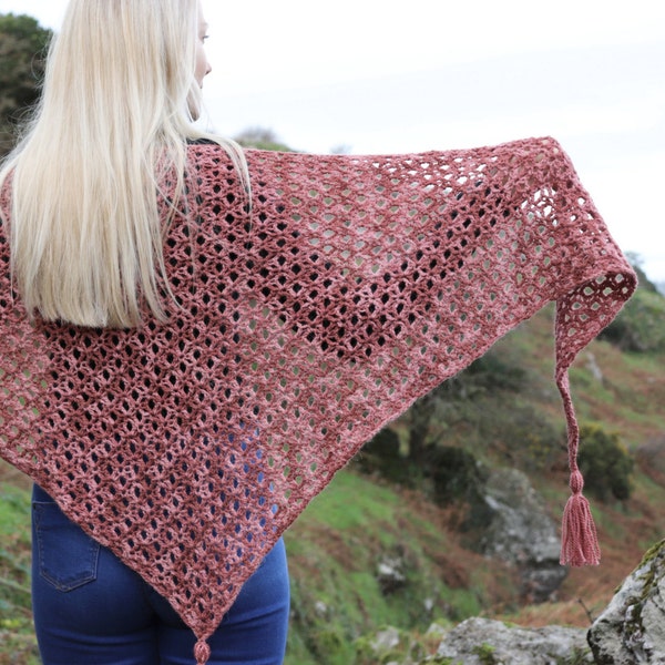 Crochet Shawl Pattern - beginner pattern PDF