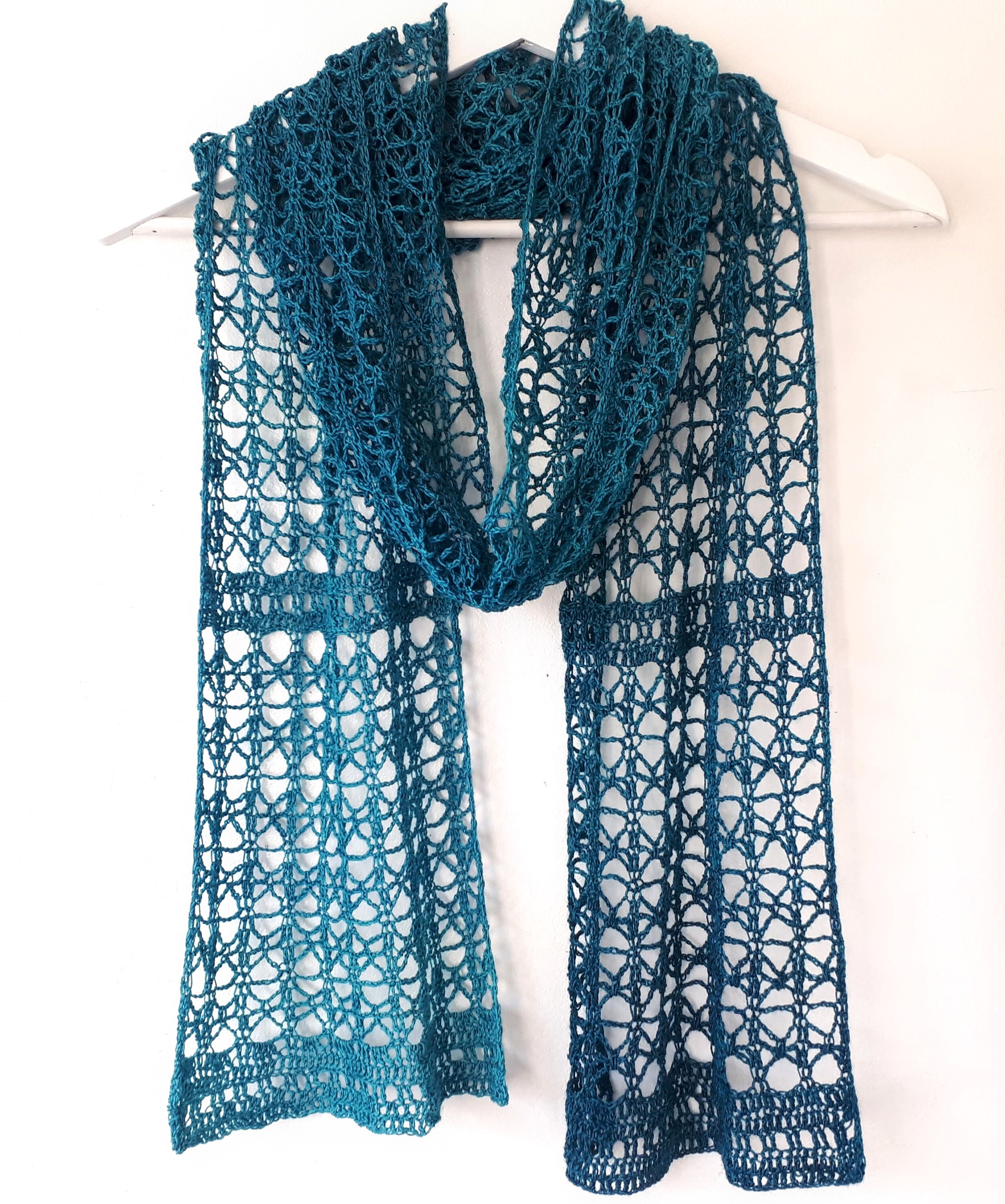 Crochet Lace Scarf Pattern PDF Easy and Delicate Stitch for Etsy Ireland
