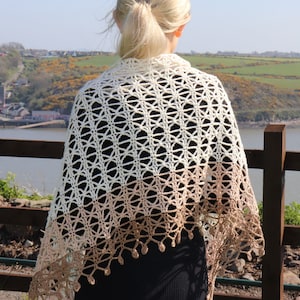 Crochet Delicate Lace Shawl Wrap PDF Pattern - Etsy