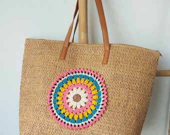 Crochet Circle to Upcycle a Bag - Eco-friendly project