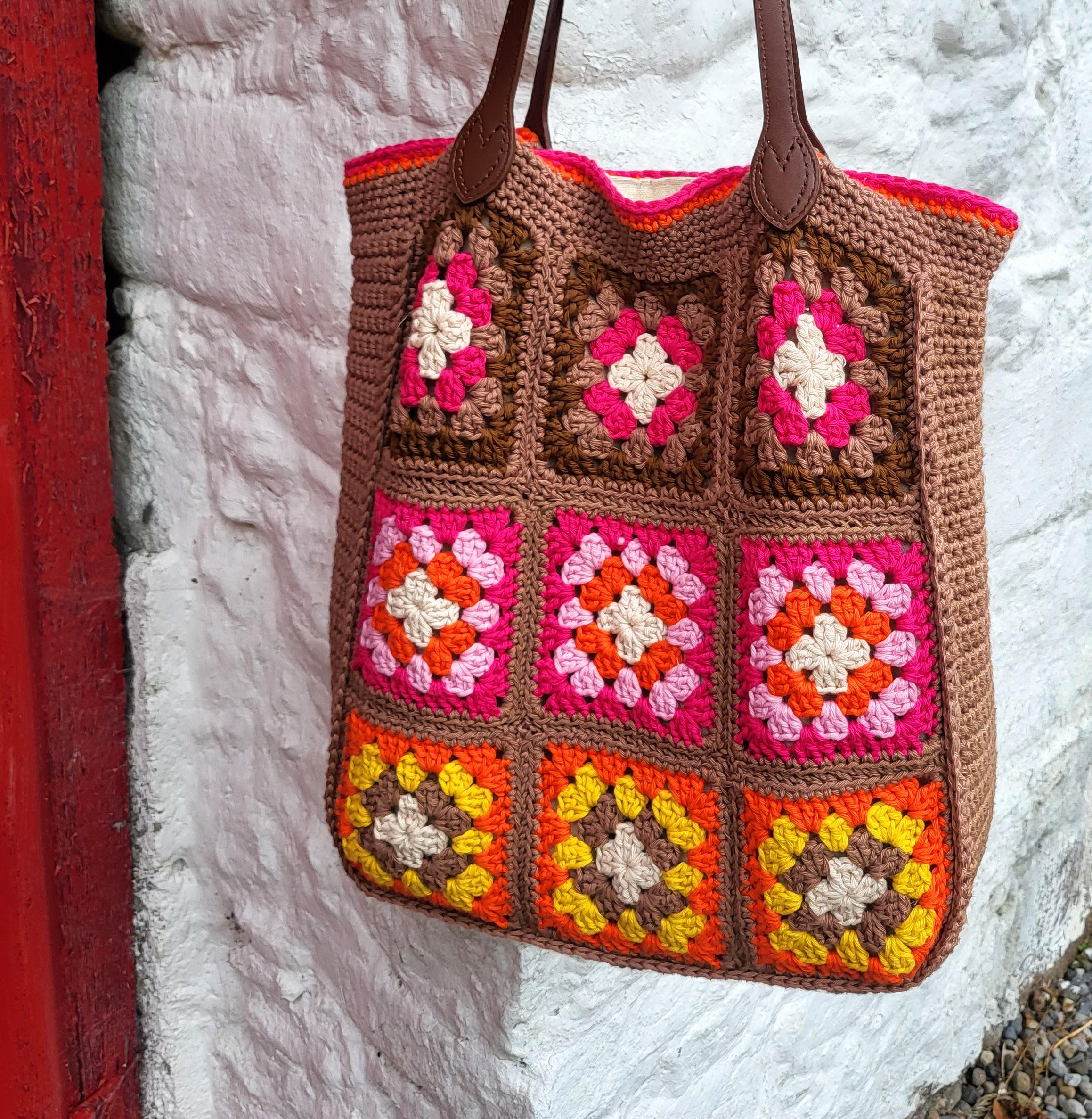 Crochet Granny Square Tote Bag Pattern: Boho Style (PDF Pattern) - Etsy