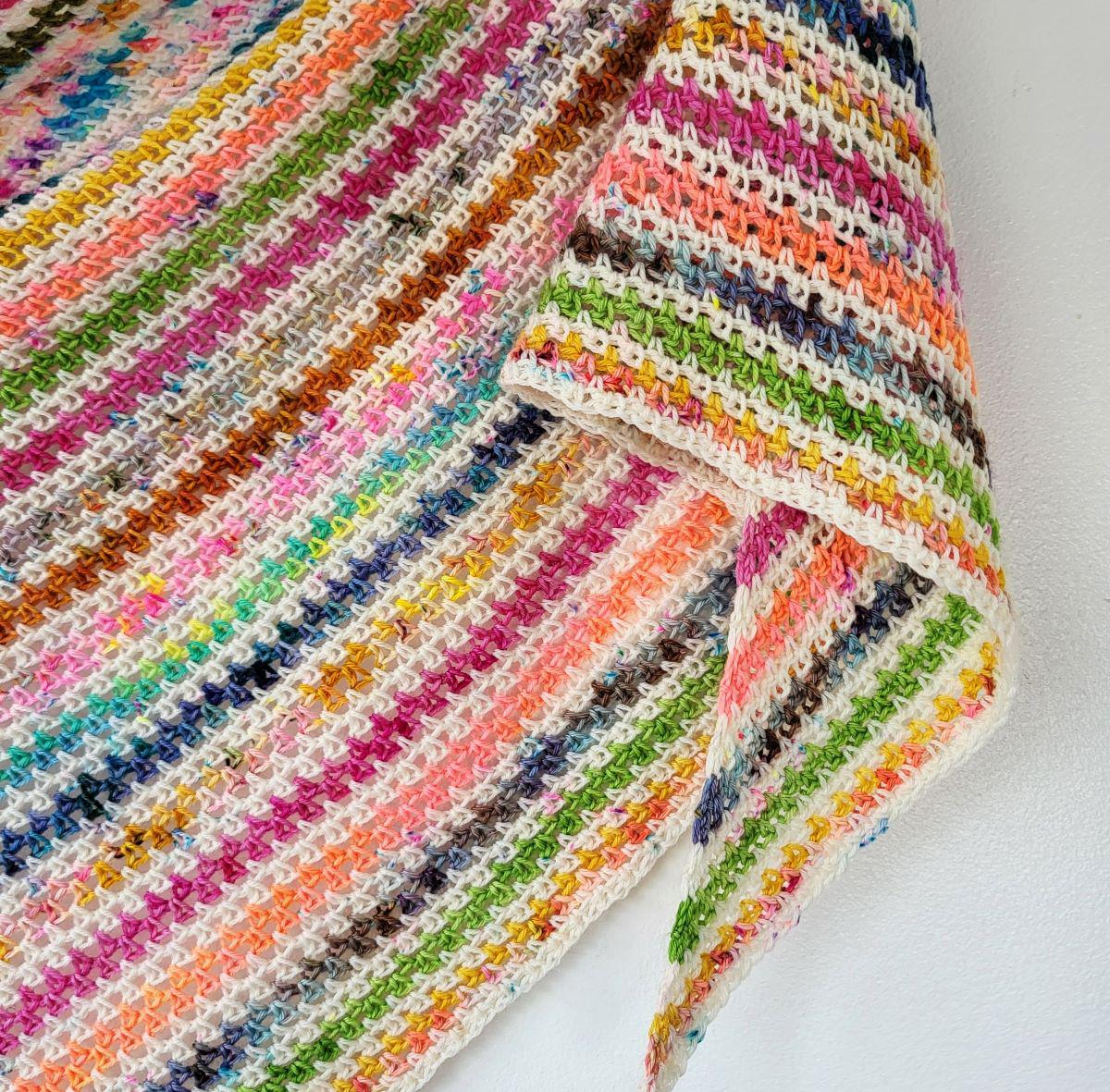 Crochet Moss Stitch Shawl Pattern - Triangle Crochet Scarf PDF - Etsy