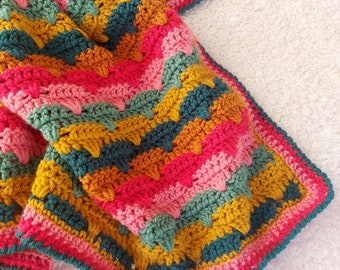 PDF au crochet - Patron de couverture de bébé coquillages au crochet
