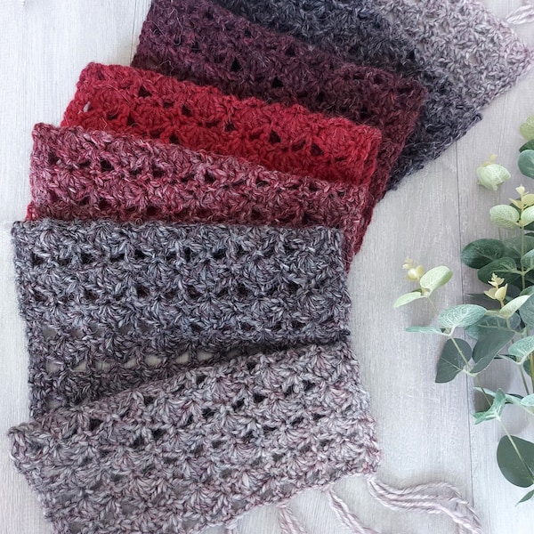 Crochet Lacy Scarf Cake Yarn Easy Pattern pdf