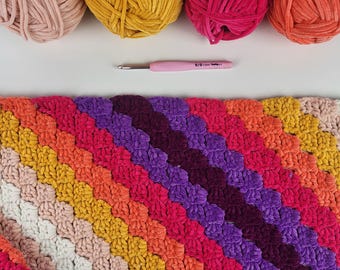 Crochet PDF - Corner to Corner Baby Blanket C2C Pattern
