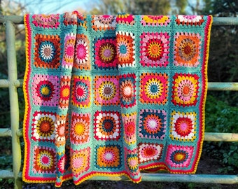 Crochet Granny Scrap Busting Blanket PDF Easy Crochet Pattern