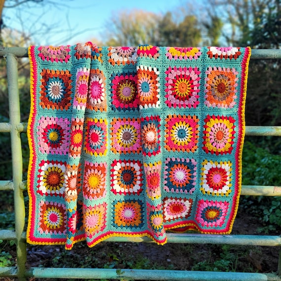 Crochet Granny Scrap Busting Blanket PDF Easy Crochet Pattern