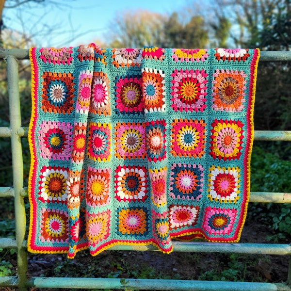 Crochet Granny Scrap Busting Blanket PDF Easy Crochet Pattern