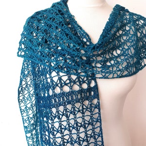 Crochet Lace Scarf Pattern PDF Easy and Delicate stitch for Crochet Wrap image 3