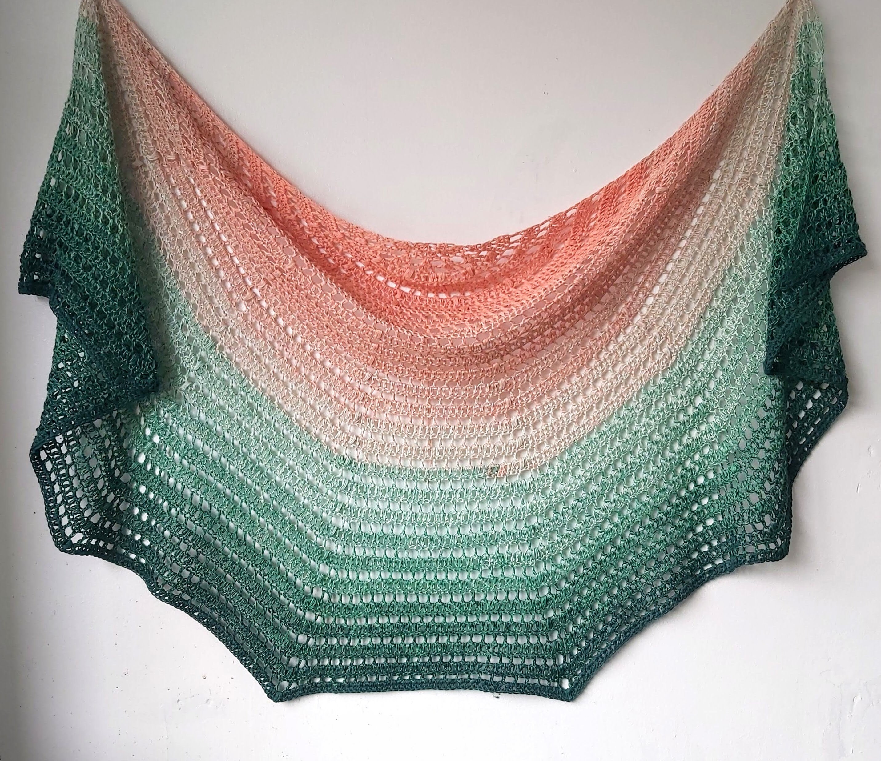 Crochet Semi circle Shawl Pattern Apricot Rose Crochet Half Circle