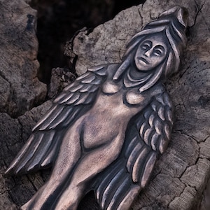 The Lilith Key -- Handmade Pendant in Bronze or Sterling Silver