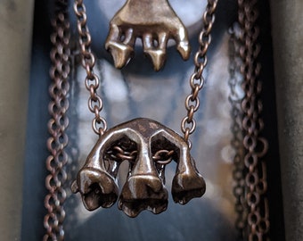 Omnivore Pendant-- In Bronze or Silver