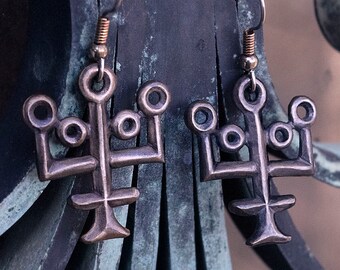Aqua Vitae -- Alchemy Earrings in Bronze or Silver