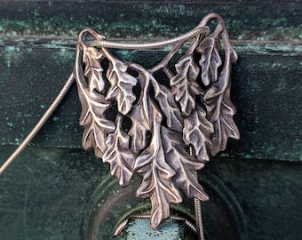 Oak Bough - Pendant in Bronze or Silver