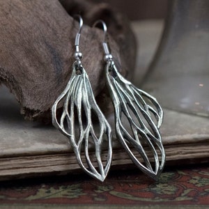 Cicada Wings -- Earrings In Bronze or Silver