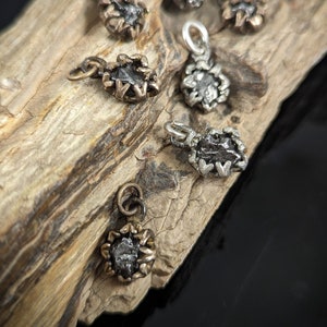 Star Seed - Meteorite Pebble set in Bronze or Silver