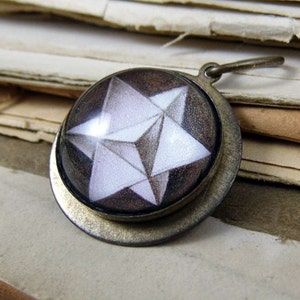 Star Tetrahedron -- Handmade Brass Talisman