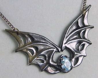 Nocturne - Winged Necklace in Bronze or Silver