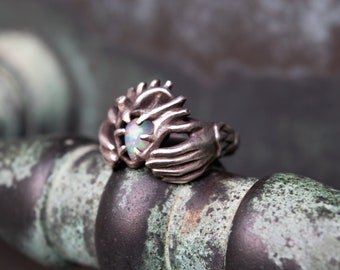 Claddagh Ring -- Traditional Celtic Pledge Ring in Bronze or Silver
