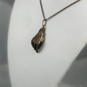Phantom Hand Handmade Pendant in Bronze or Silver