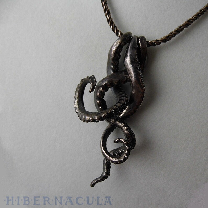 Tentacle Trinity Bronze Necklace image 3