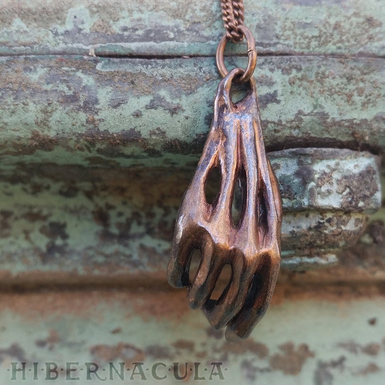 Phantom Hand Handmade Pendant in Bronze or Silver